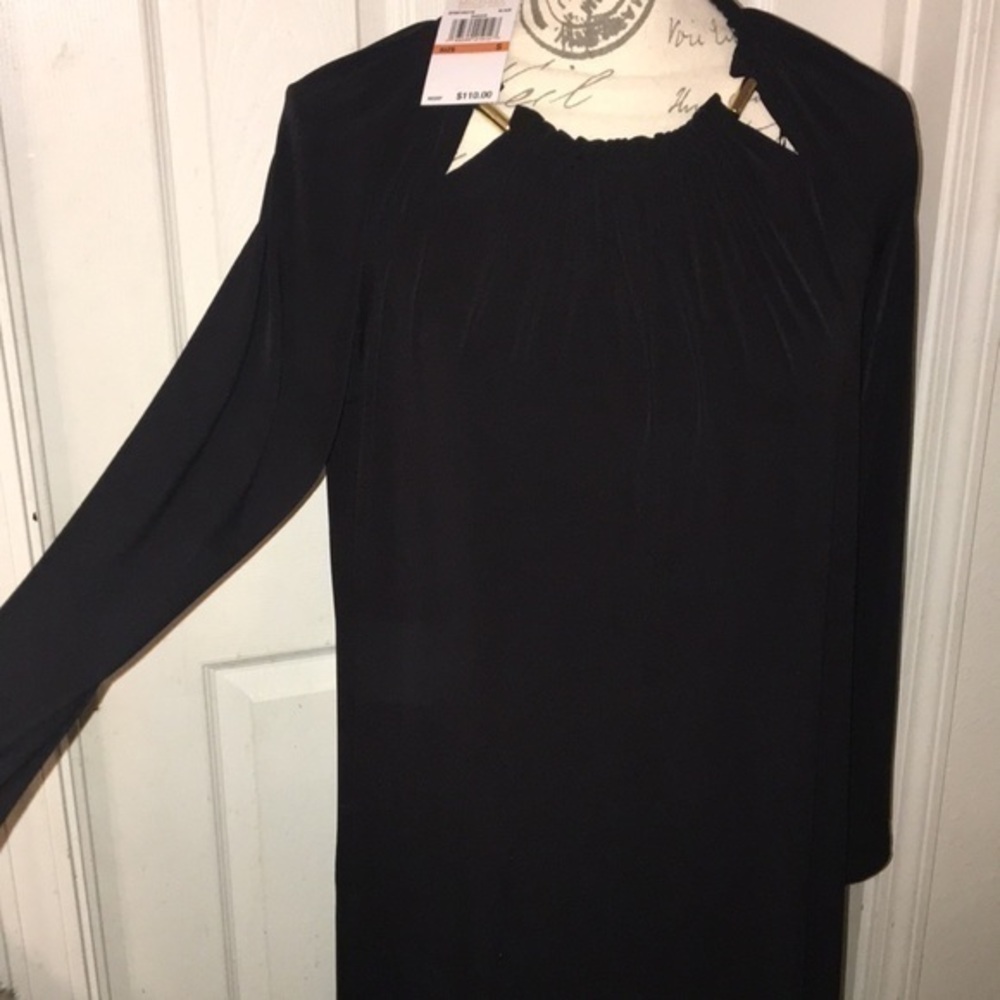 Michael Kors, long sleeve, black dress.